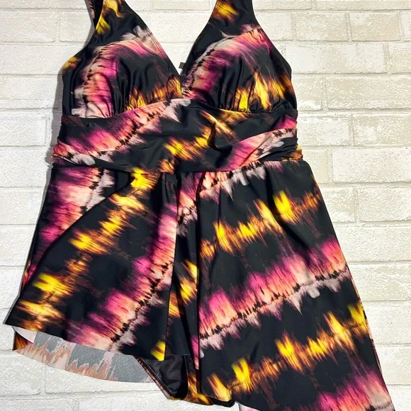 Torrid Multicolor Tie-Dye Swimsuit - Picture 2 of 5